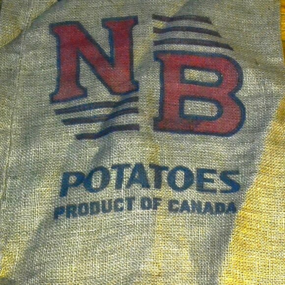 Set Of 2 Burlap Bags Revere Sugar NB Potatoes Country Farmhouse Kitchen Decor - Picture 7 of 8